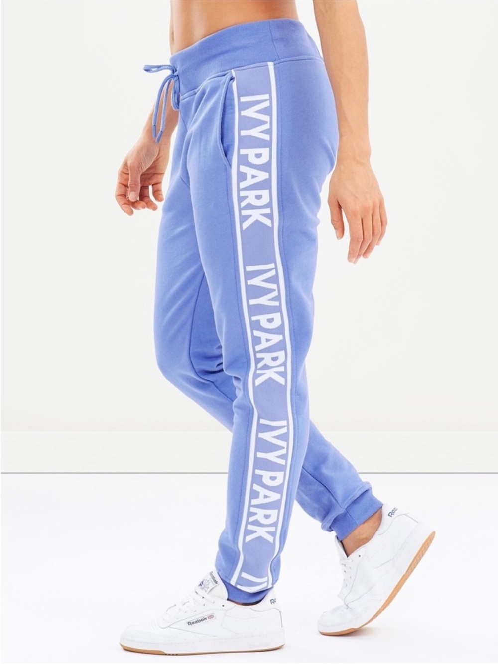 IVY PARK Athleisure Flatknit Logo Joggers | Periwinkle | Size S
